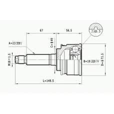 C.631 STATIM Шарнирный комплект, приводной вал