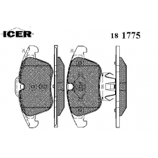 181775 ICER Комплект тормозных колодок, дисковый тормоз