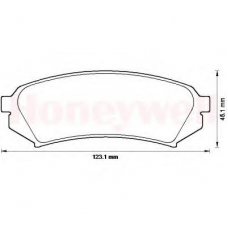 572548B BENDIX Комплект тормозных колодок, дисковый тормоз