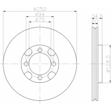 MDC580 MINTEX Тормозной диск