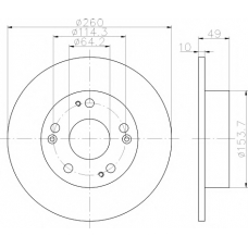 MDC1721 MINTEX Тормозной диск