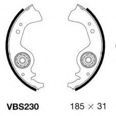 VBS230 MOTAQUIP Комплект тормозных колодок