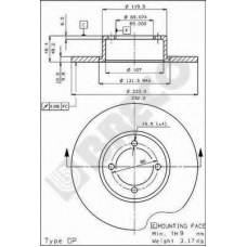 BS 7214 BRECO Тормозной диск