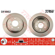 DF4802 TRW Тормозной диск
