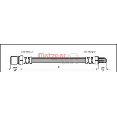 4113626 METZGER Тормозной шланг