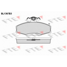BL1367B3 FTE Комплект тормозных колодок, дисковый тормоз