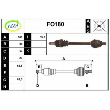 FO180 SERA Приводной вал