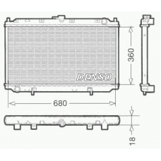 DRM46011 DENSO Радиатор, охлаждение двигателя