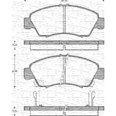 363702161129 MAGNETI MARELLI Комплект тормозных колодок, дисковый тормоз