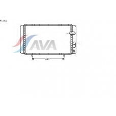 RT2202 AVA Радиатор, охлаждение двигателя