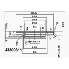 J3300311 NIPPARTS Тормозной диск