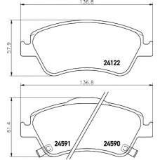 8DB 355 013-561 HELLA PAGID Комплект тормозных колодок, дисковый тормоз