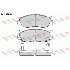 BL2428A1 FTE Комплект тормозных колодок, дисковый тормоз