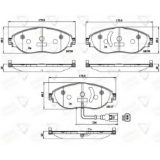ADB12201 COMLINE Комплект тормозных колодок, дисковый тормоз