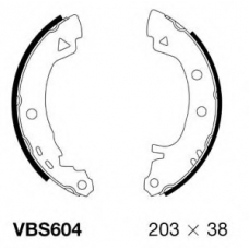 VBS604 MOTAQUIP Комплект тормозных колодок