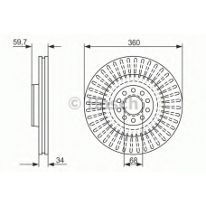 0 986 479 B97 BOSCH Тормозной диск