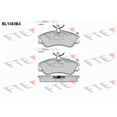 BL1483B4 FTE Комплект тормозных колодок, дисковый тормоз