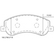 KD6601 ASIMCO Комплект тормозных колодок, дисковый тормоз