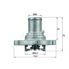 TI 122 87D MAHLE Термостат, охлаждающая жидкость