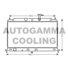 104845 AUTOGAMMA Радиатор, охлаждение двигателя