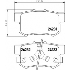 2423105 TEXTAR Комплект тормозных колодок, дисковый тормоз
