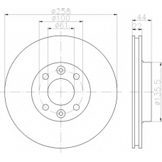 8DD 355 119-461 HELLA Тормозной диск