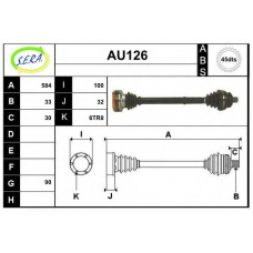 AU126 SERA Приводной вал