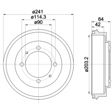 MBD273 MINTEX Тормозной барабан