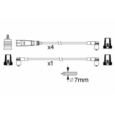 0 986 356 343 BOSCH Комплект проводов зажигания