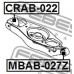 CRAB-022 FEBEST Подвеска, рычаг независимой подвески колеса