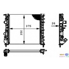 8MK 376 712-634 HELLA Радиатор, охлаждение двигателя