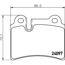 8DB 355 011-861 HELLA PAGID Комплект тормозных колодок, дисковый тормоз