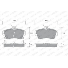 151-2493 WEEN Комплект тормозных колодок, дисковый тормоз