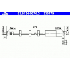 83.6134-0270.3 ATE Тормозной шланг