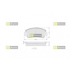 BD S026P STARLINE Комплект тормозных колодок, дисковый тормоз