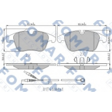 FO 338481 FOMAR ROULUNDS Комплект тормозных колодок, дисковый тормоз