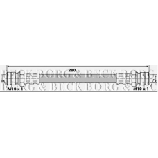 BBH6257 BORG & BECK Тормозной шланг