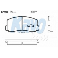 BP-5503 KAVO PARTS Комплект тормозных колодок, дисковый тормоз
