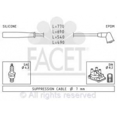 4.9684 FACET Ккомплект проводов зажигания