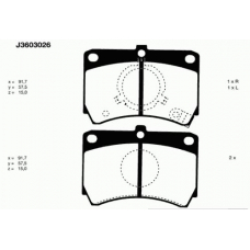 J3603026 NIPPARTS Комплект тормозных колодок, дисковый тормоз