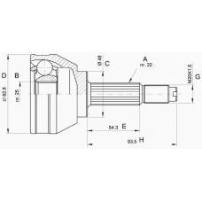 CVJ5003.10 OPEN PARTS Шарнирный комплект, приводной вал