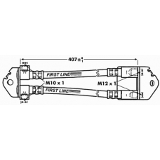 FBH7001 FIRST LINE Тормозной шланг