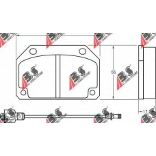 36494 ABS Комплект тормозных колодок, дисковый тормоз