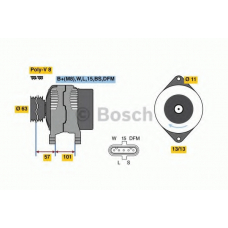 0 986 049 360 BOSCH Генератор