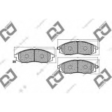 BP1295 DJ PARTS Комплект тормозных колодок, дисковый тормоз