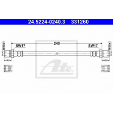 24.5224-0240.3 ATE Тормозной шланг