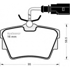 522 MGA Комплект тормозных колодок, дисковый тормоз