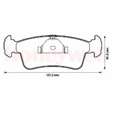 572323B BENDIX Комплект тормозных колодок, дисковый тормоз