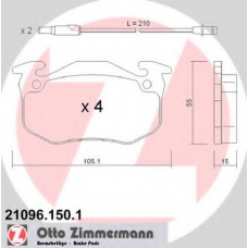 21096.150.1 ZIMMERMANN Комплект тормозных колодок, дисковый тормоз