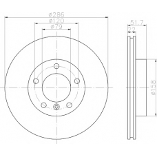 8DD 355 102-581 HELLA PAGID Тормозной диск